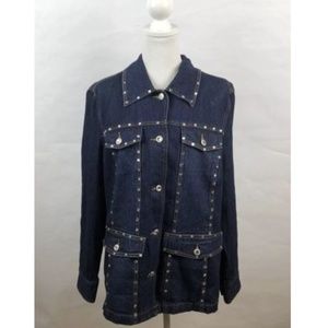 Isaac Mizrahi Jean Jacket Embellished